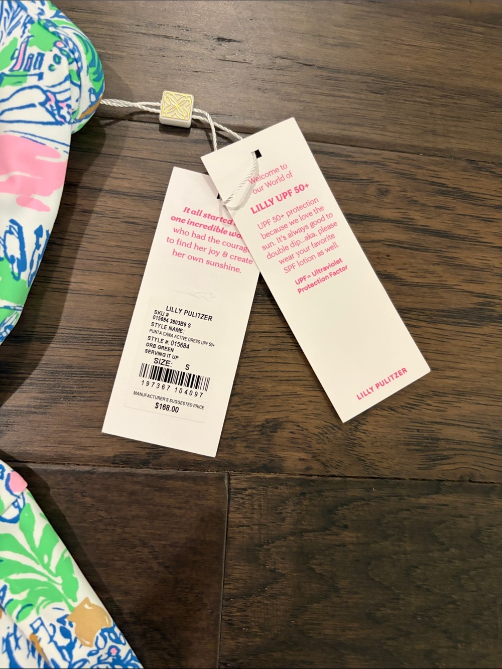 New With Tags Lilly Pulitzer Luxletic Punta Cana Athletic Dress Sz S - Picture 7 of 14